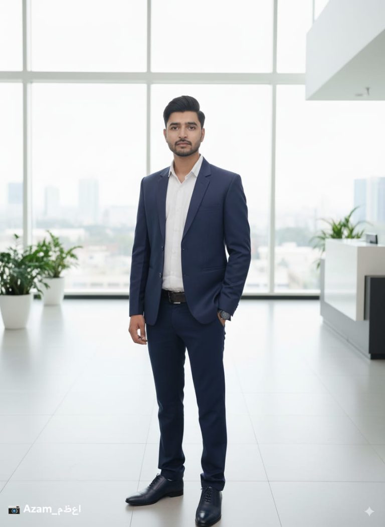 professional businessman standing in modern office